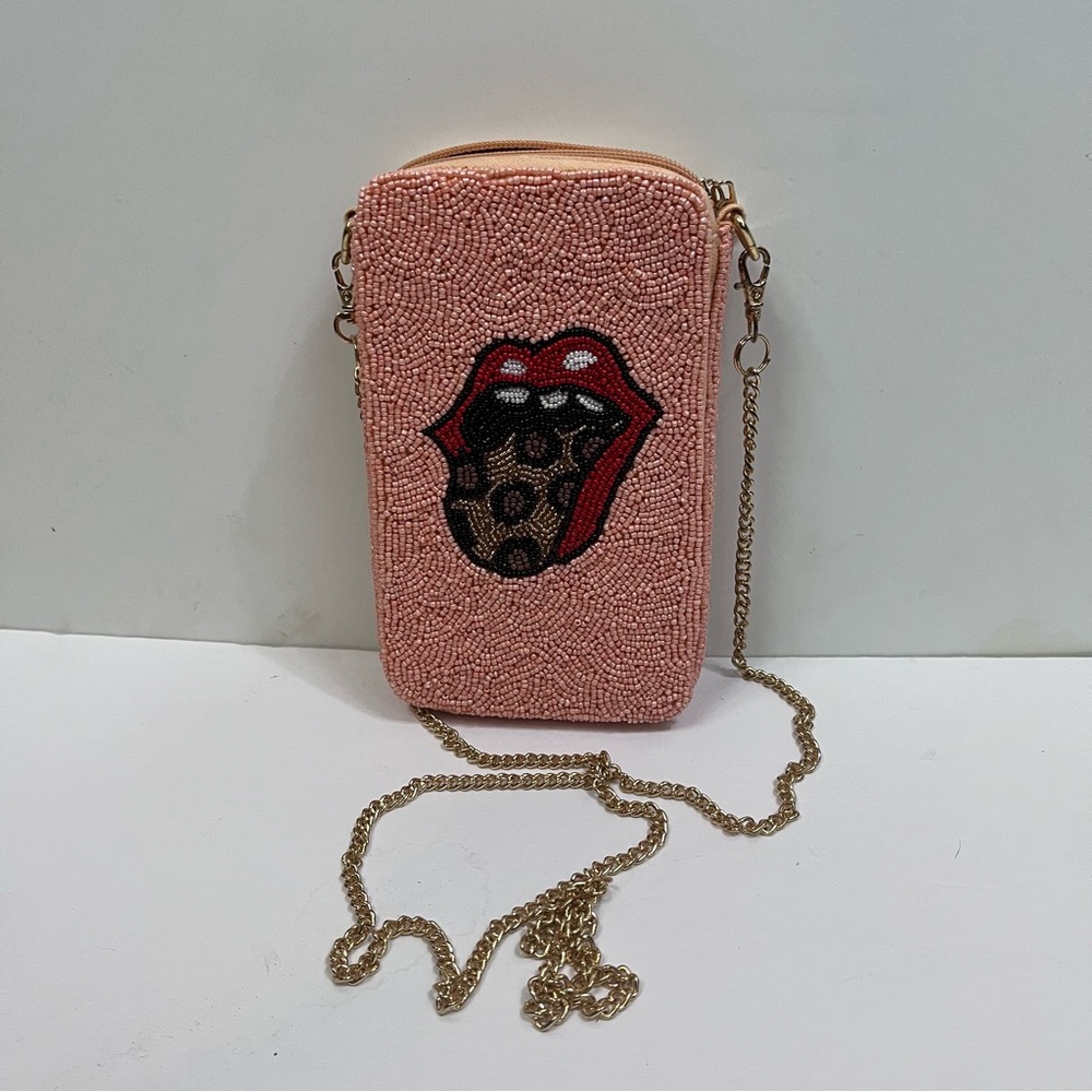 Beaded Crossbody Lip Bag - Picture 3 of 6